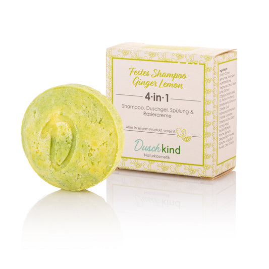 Duschkind Shampoo Bar Ingefær & Citron med emballage