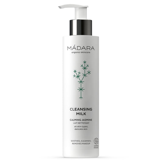MÁDARA Rensemælk med naturlige olier 200ml – forfra 